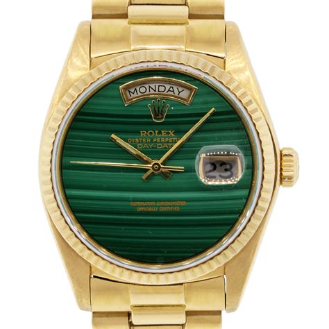 rolex president malachite dial|rolex watches wood dial.